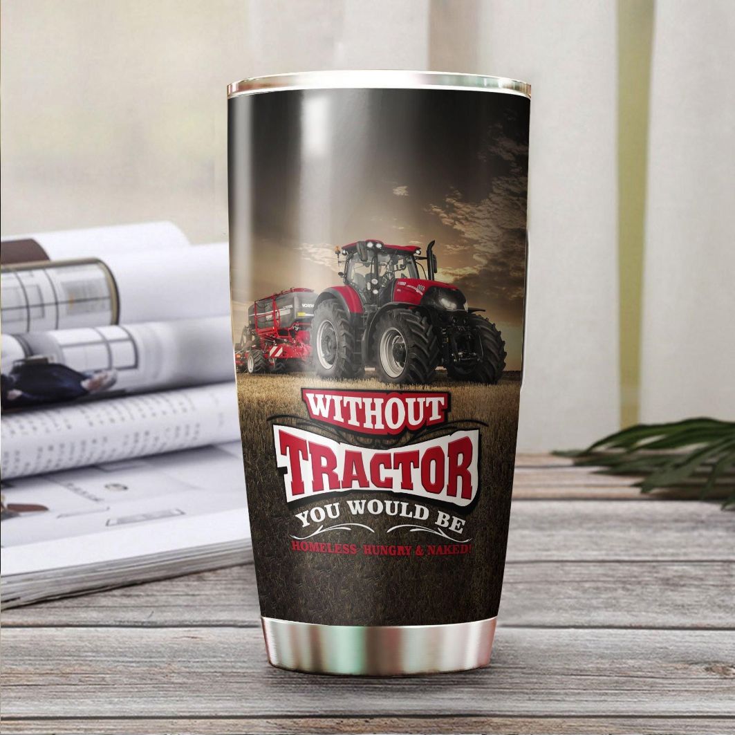 Beautiful Tractor Stainless Steel Cup Tumbler