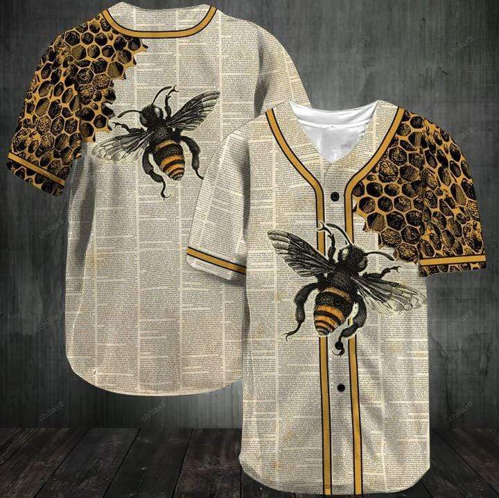 Bee Personalized 3d Baseball Jersey kv