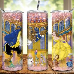 Belle Princess Beauty And Beast Disney 2 Cartoon Gift For Lover Skinny Tumbler