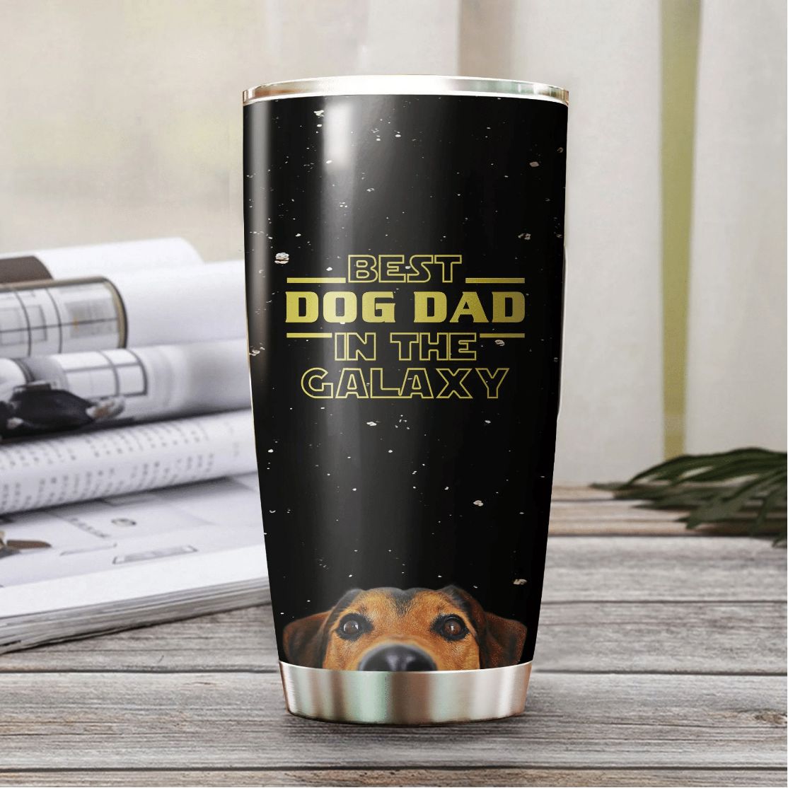Best Dog Dad In The Galaxy Stainless Steel Cup Tumbler
