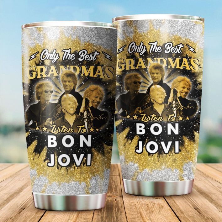 Bon Jovi Only The Best Grandmas Gift For Lovers Travel Tumbler