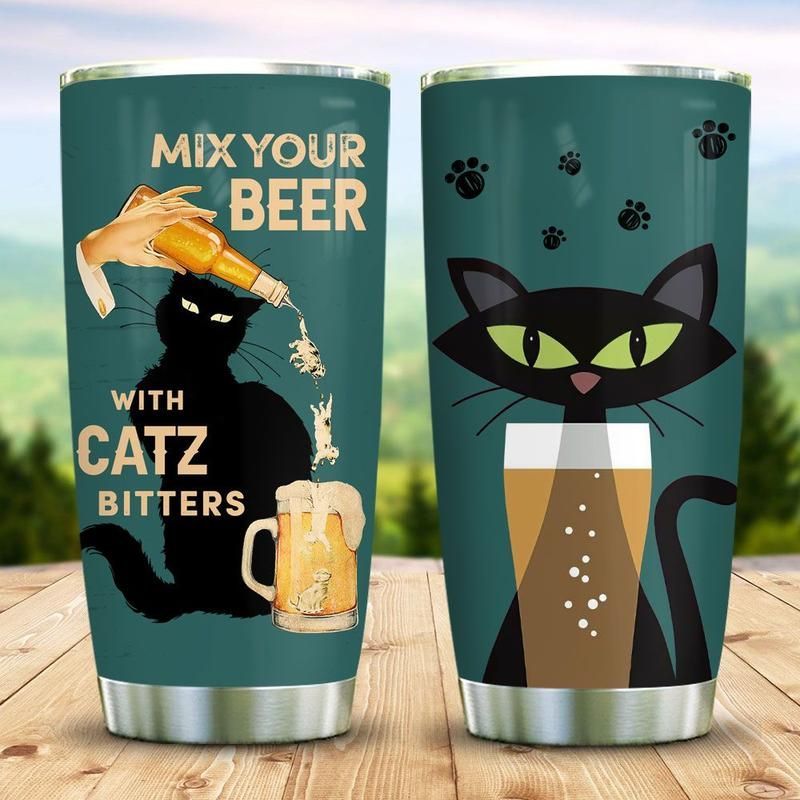 Cat Beer Mix Your Beer With Catz Bitters A1289 Tumbler