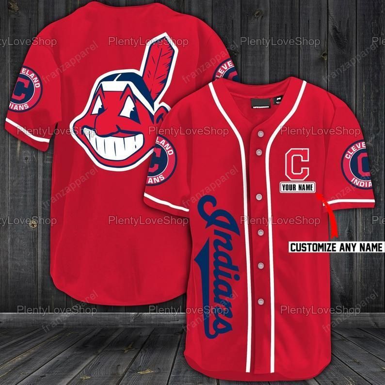 Cleveland Indians Personalized Baseball Jersey 323 - Teeruto