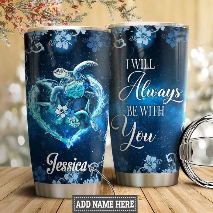 Copy Of Personalized Turtle Couple Ocean Silver Tumbler