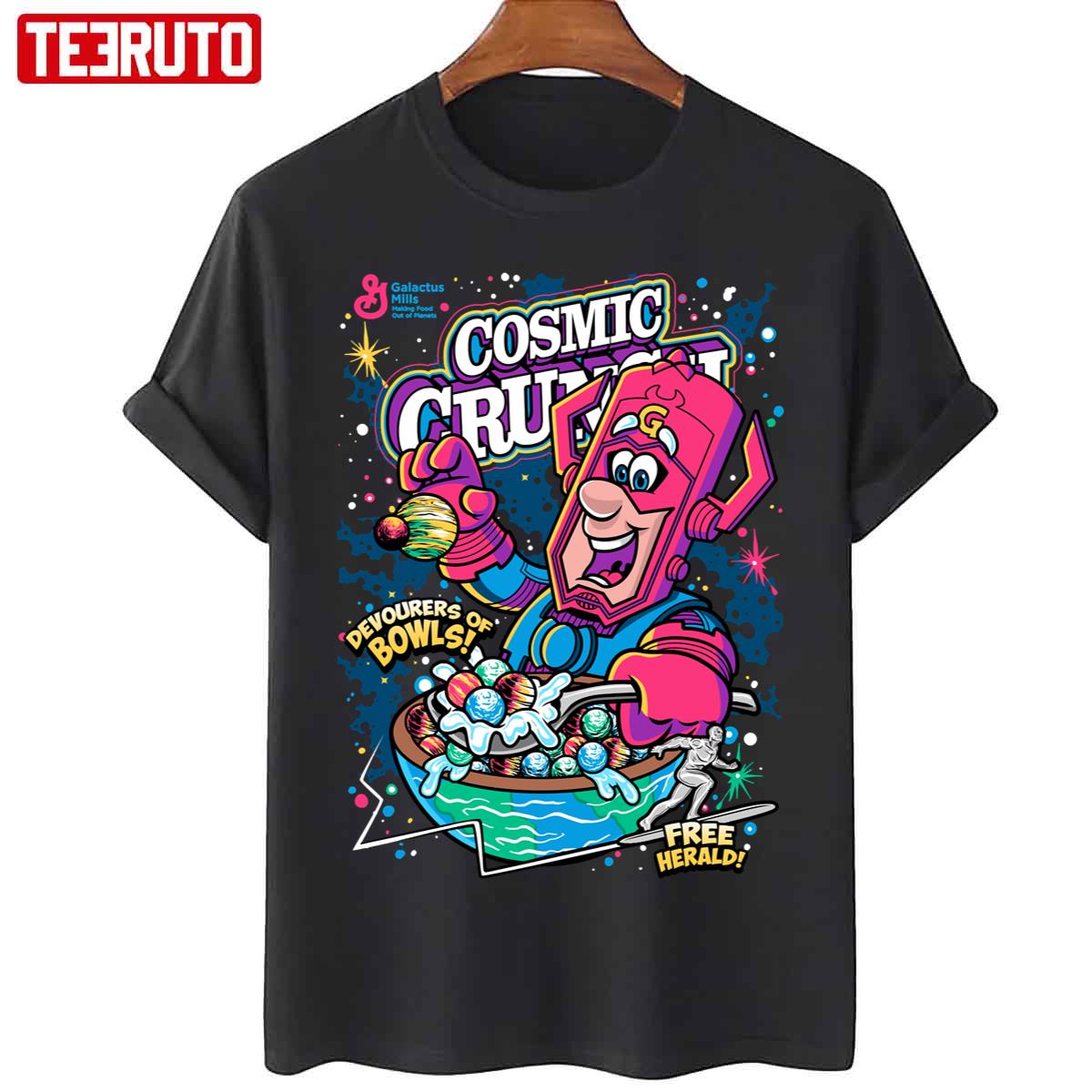 Cosmic Crunch Cereal Colorfully Illustrated Unisex T-Shirt