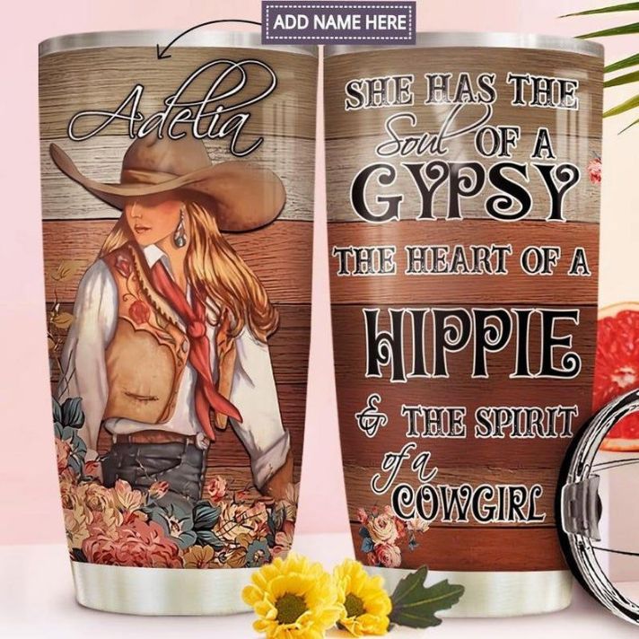 Cowgirl Personalized Gypsy Hippe Cowgirl Tumbler