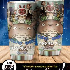 Custom Name My Neighbor Totoro Anime Gift For Lover Day Travel Tumbler