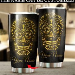 Customized Sugar Skull Light Art 3d Printed Tumbler