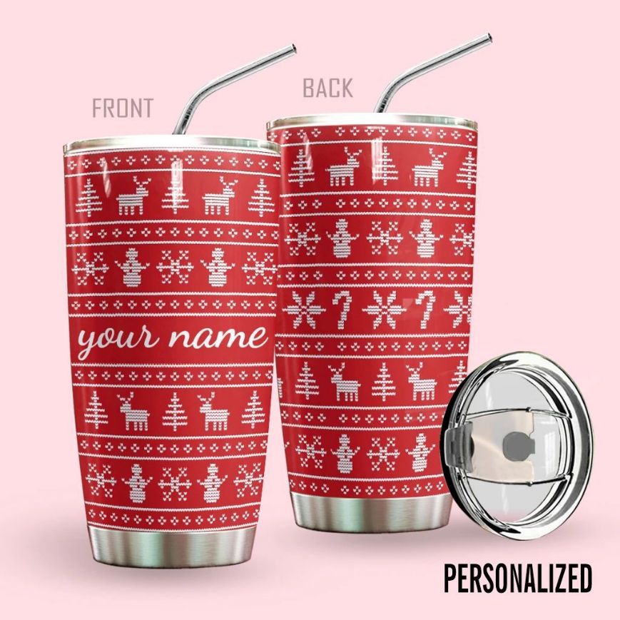 Cute Christmas Pattern Personalized Icon Tumbler
