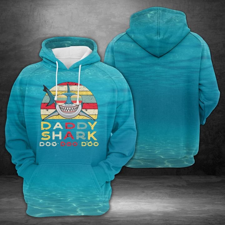 Daddy Shark Doo Doo 3D Printed Hoodie