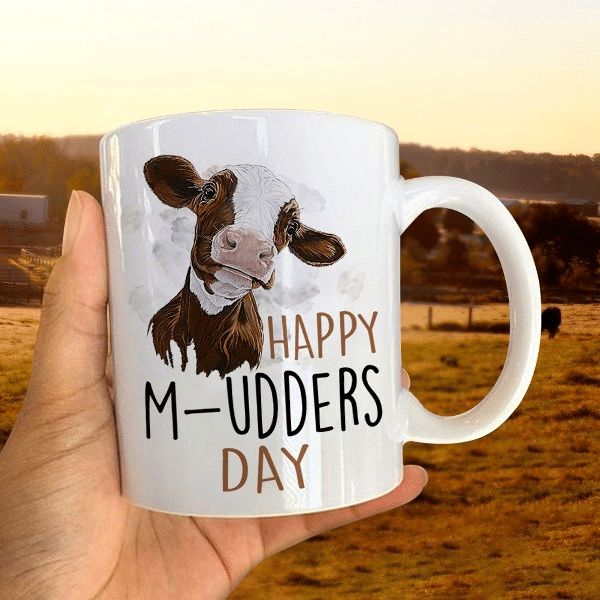 Dairy Cows Happy M Udders Day Premium Sublime Ceramic Coffee Mug White