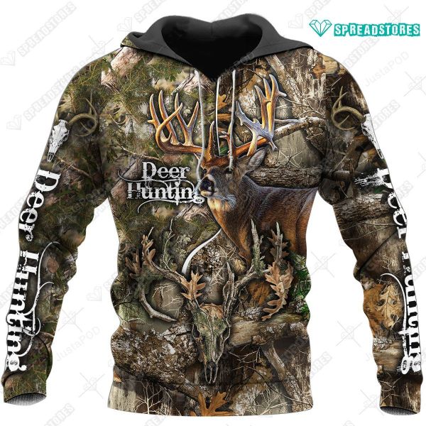 Deer Hunting Art 3d Hoodie