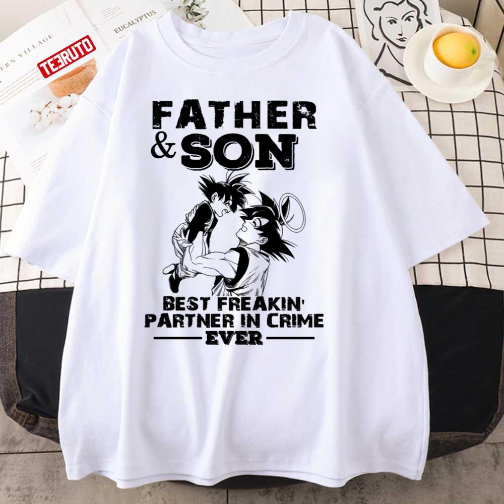 Dragon Ball Z Goku Father And Son Best Freakin Partner In Crime Anime  Unisex T-Shirt - Teeruto