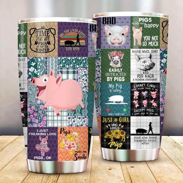 Easily Distracted By Pig Stainless Steel Cup Tumbler