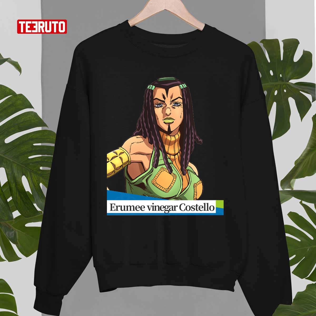 Erumee Vinegar Costello Jojo’s Bizarre Anime Manga Unisex Sweatshirt