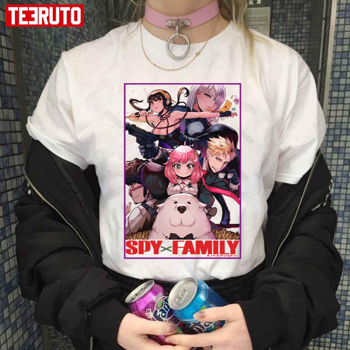 Family Forger Spy X Family Anime Anya Yor Loid The Whole Team Unisex T-Shirt