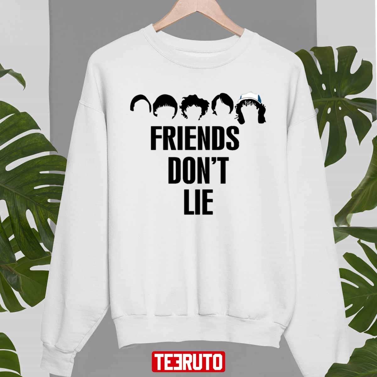 Friends Don’t Lie Stranger Things Friend Minimalist Art Unisex Sweatshirt