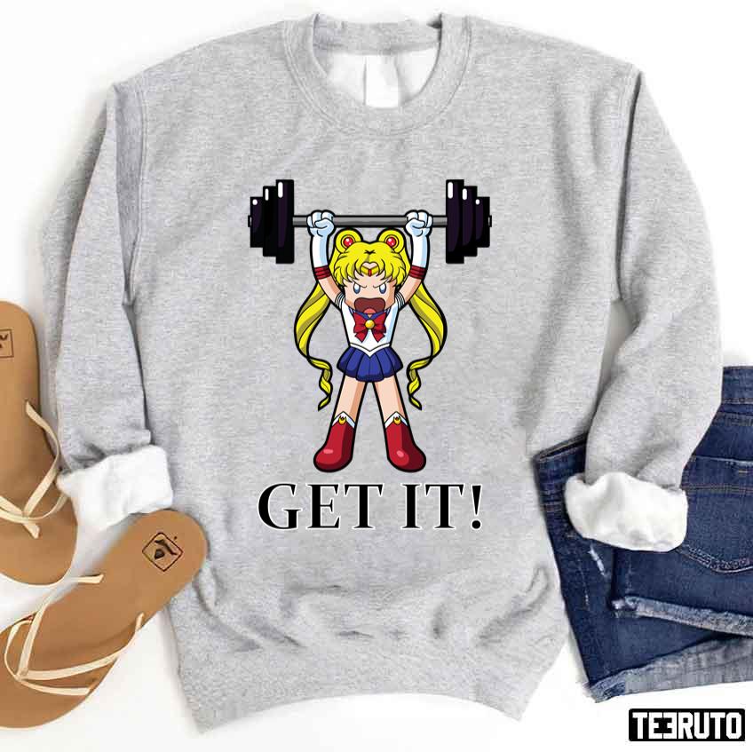 Get It Relaxed Fit Sailor Moon Anime Gym Fitness Unisex Sweatshirt