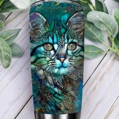Glass Style Cat Lover Stainless Steel Cup Tumbler