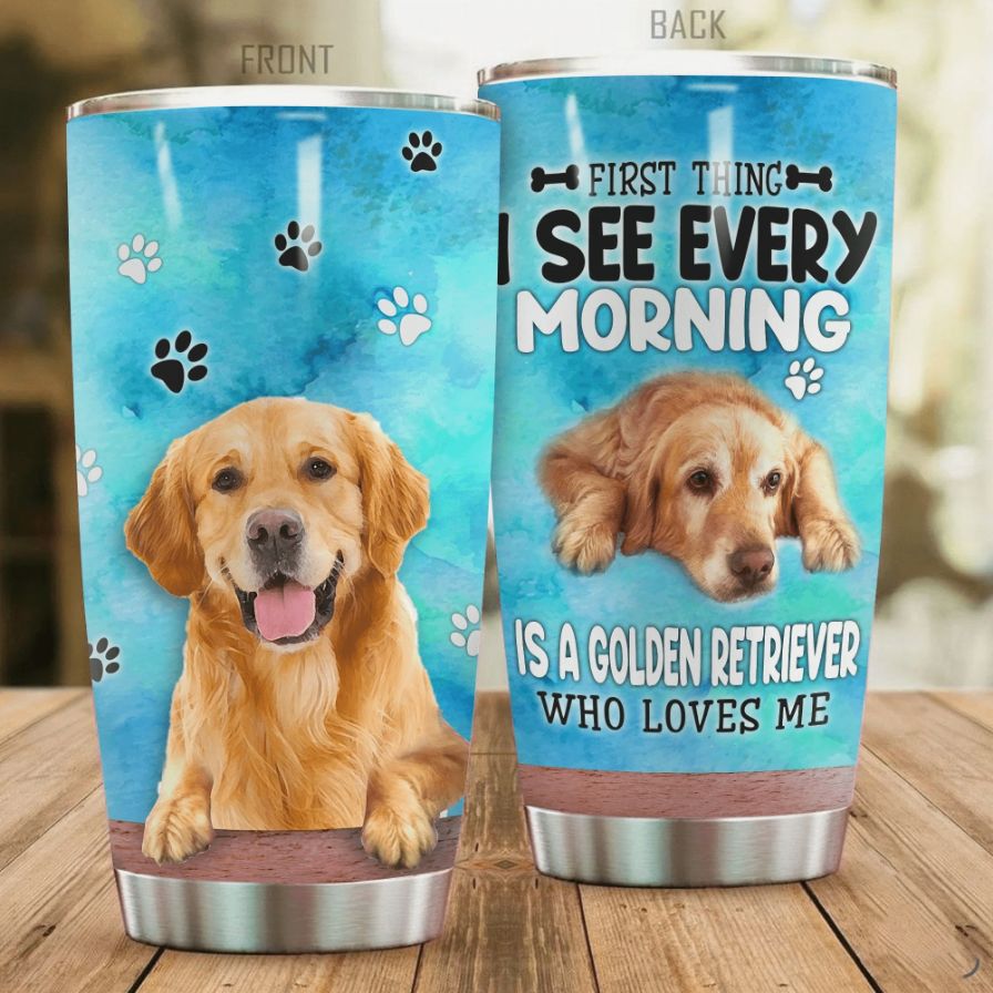 Golden Retriever Stainless Steel Cup Tumbler Teeruto