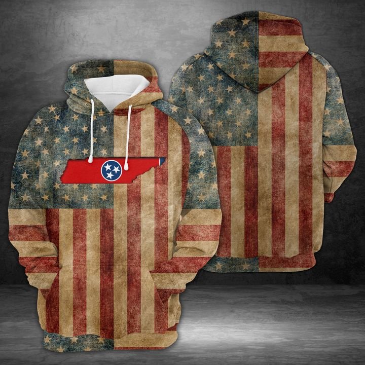 Great Tennessee Inside American 3D Printed Hoodie