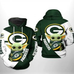 Green Bay Packers NFL Baby Yoda Team 3D Printed Hoodie