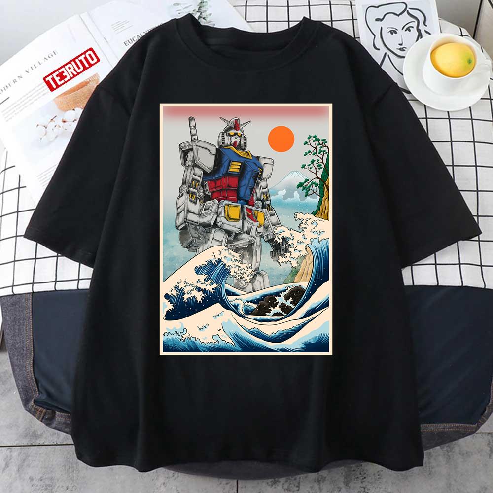 Gundam Japanese Great Wave Unisex T-Shirt