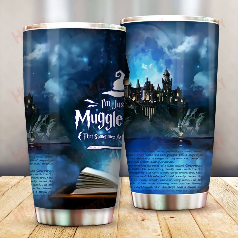 Harry Potter IM Just A Muggle Mom Gift For Lover Day Travel Tumbler