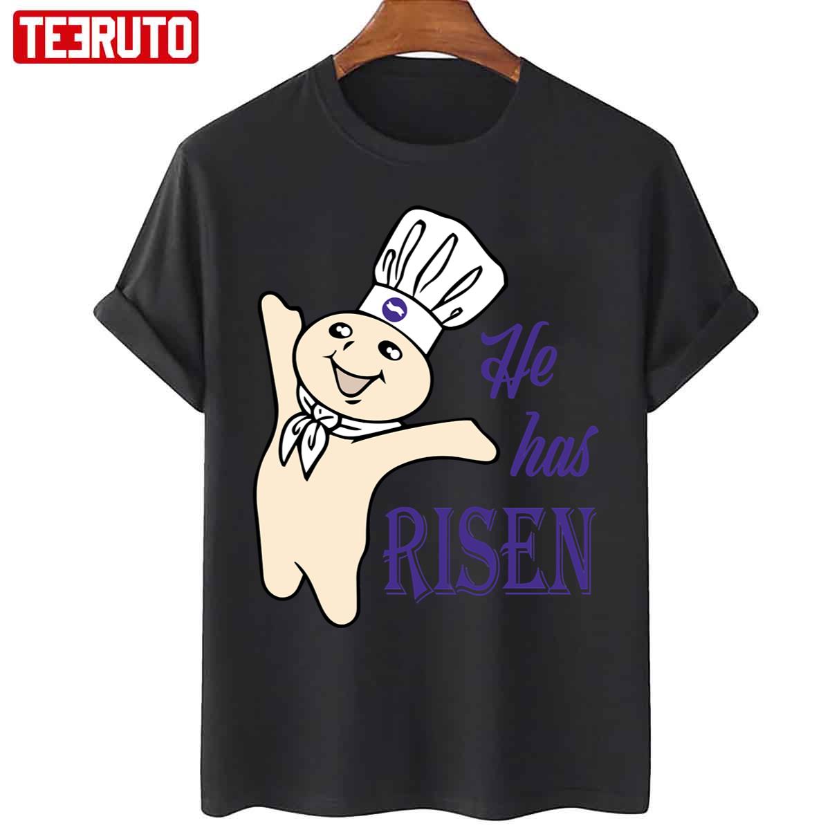 He Hes Risen Doughboy Pillsbury Purple Unisex T Shirt Teeruto 8411