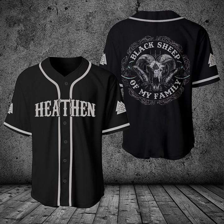 Heathen Black Sheep Of My Family Personalized 3d Baseball Jersey