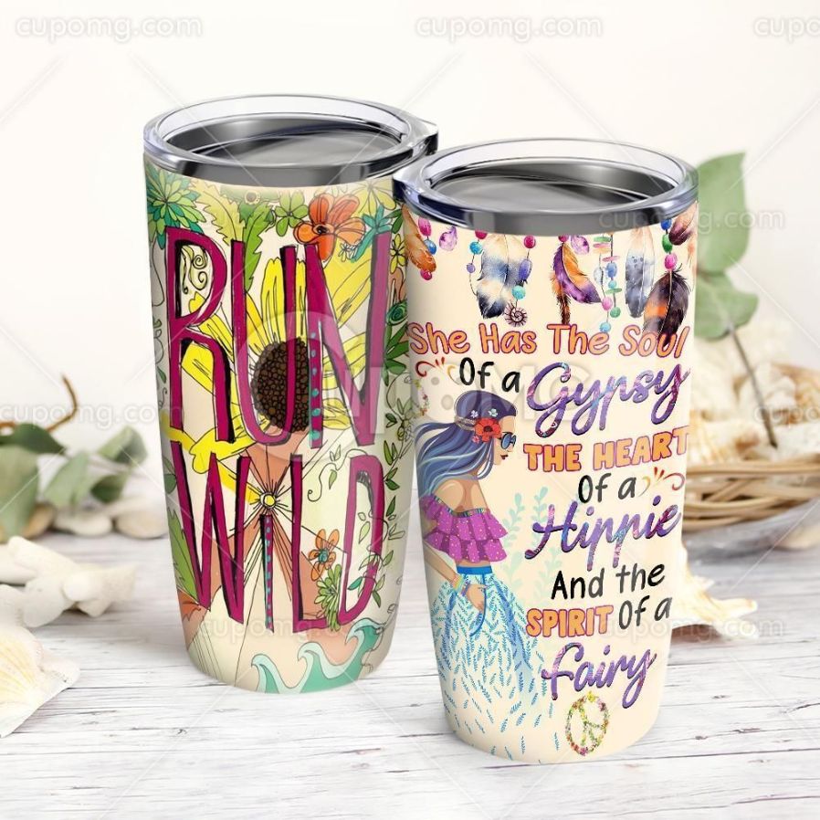 Hippie Girl Stainless Steel Cup Tumbler