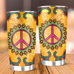 Hippie Mandala Stainless Steel Cup Tumbler