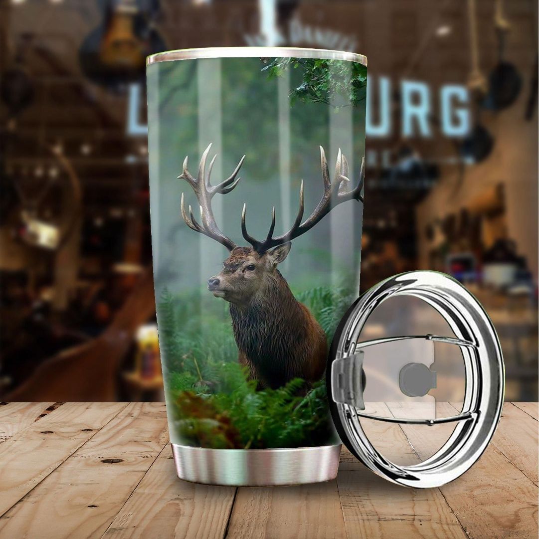 Hunting Deer Stainless Steel Cup Tumbler