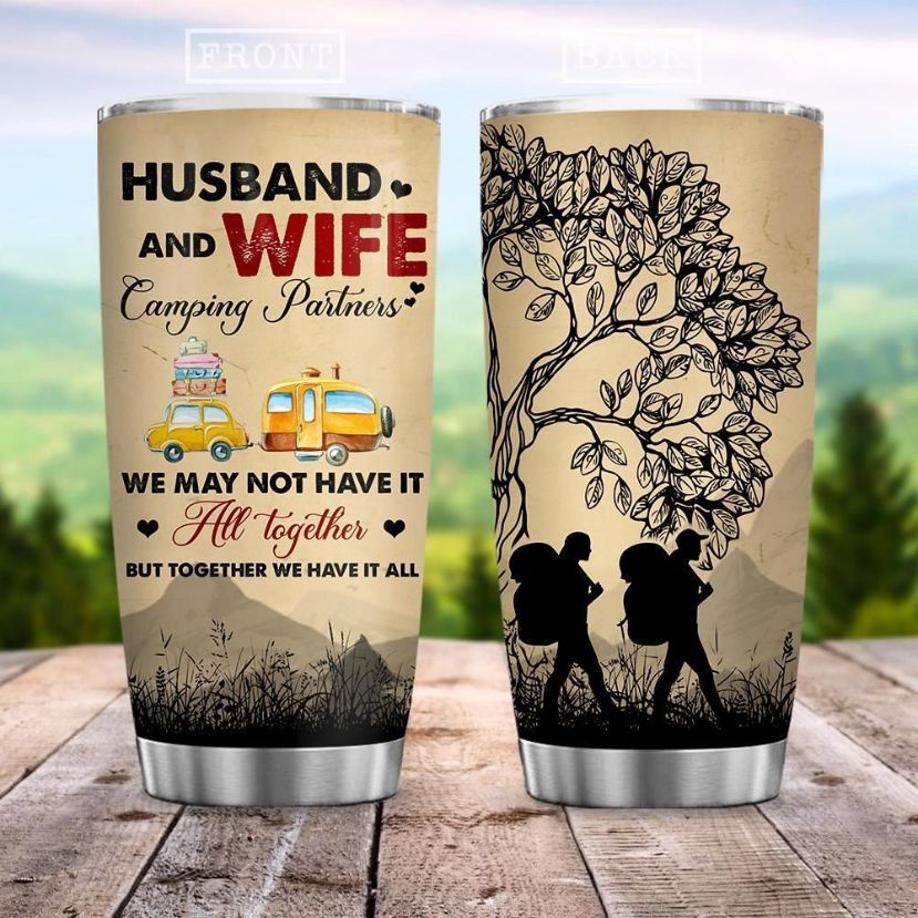 Husband And Wife Camping Stainless Steel Cup Tumbler