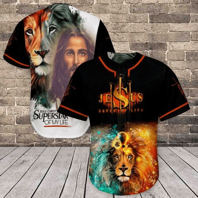 Jesus Christ Superstar Of My Life Galaxy Lion Personalized 3d Baseball Jersey