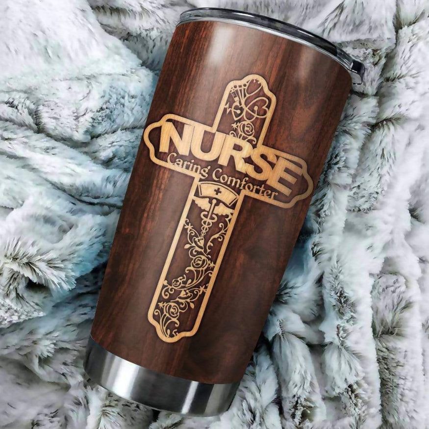 Jesus Nurse Caring Comforter Stainless Steel Cup Tumbler