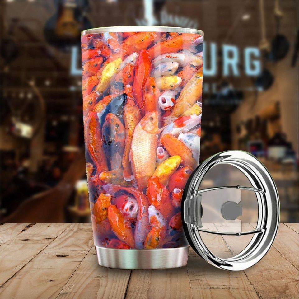 Koi Fishing Stainless Steel Cup Tumbler