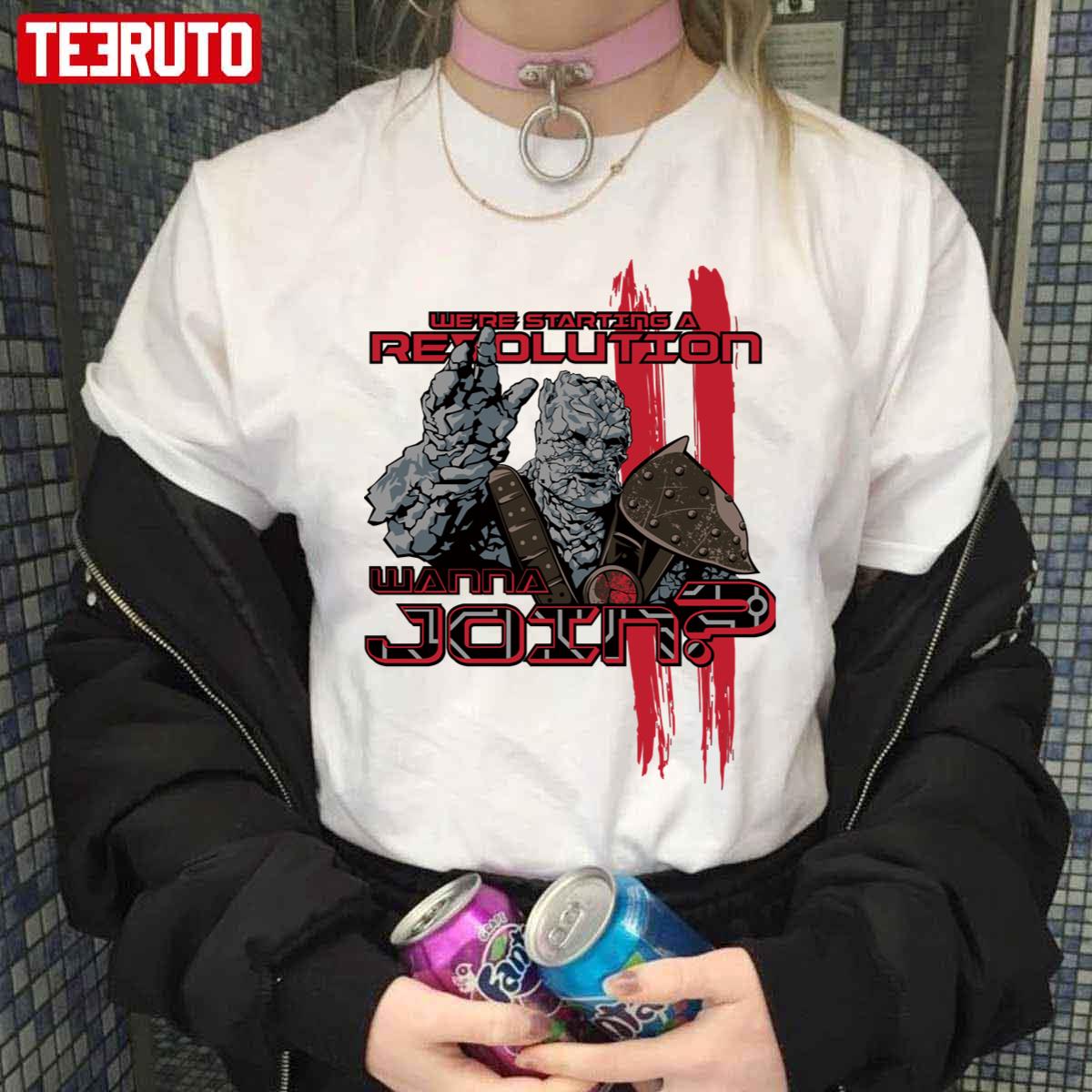 Korg Marvel We’re Starting A Revoltion Wanna Join Unisex T-Shirt