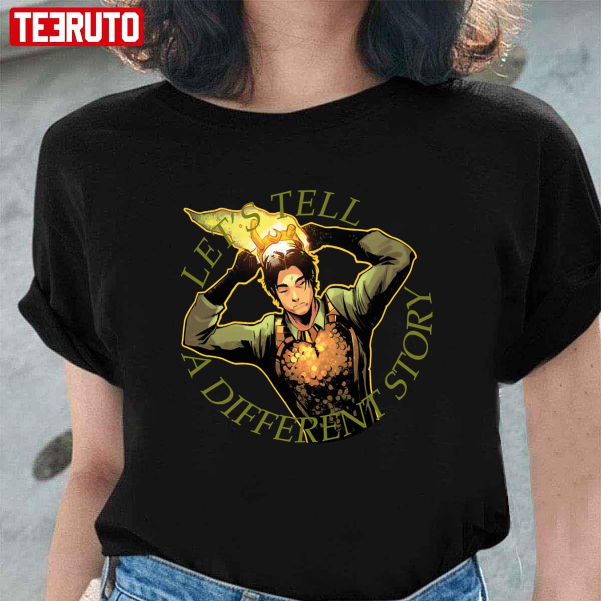 Let's Tell A Different Story Loki Marvel Fan Art Unisex T-Shirt