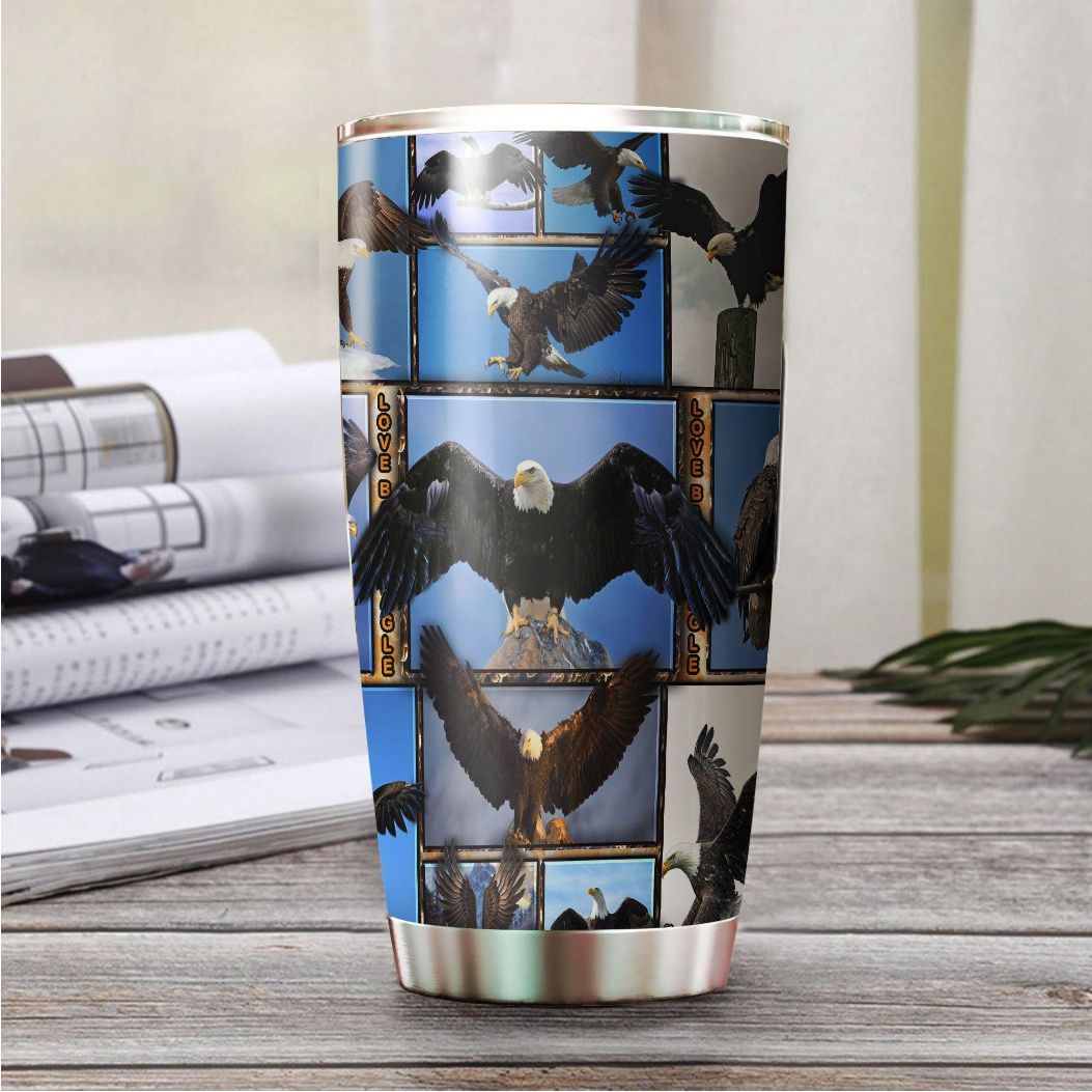 Bald Eagle Tumbler Stainless Steel Travel Mug Vacuum