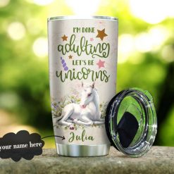 Lovely Unicorn Personalized Gift For Lover Day Travel Tumbler