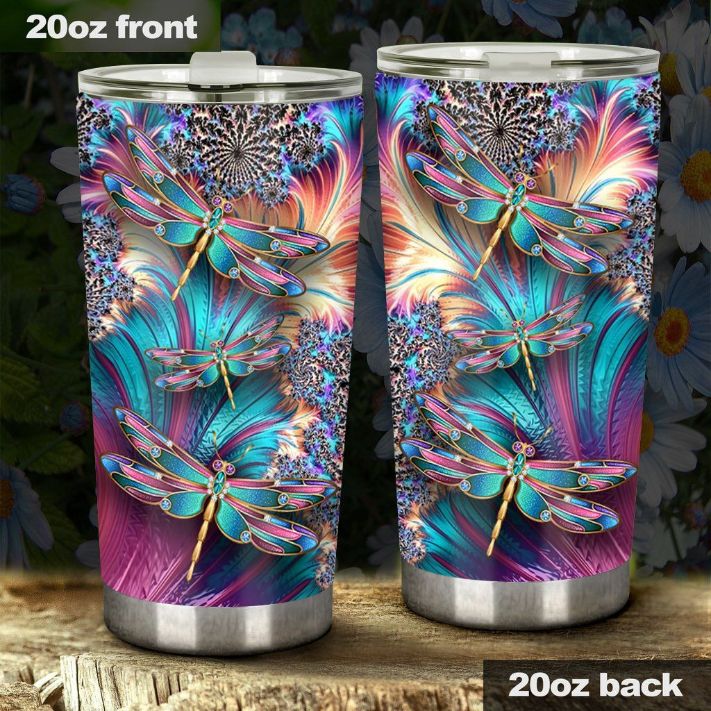 Magic Dragonflies Stainless Steel Cup Tumbler