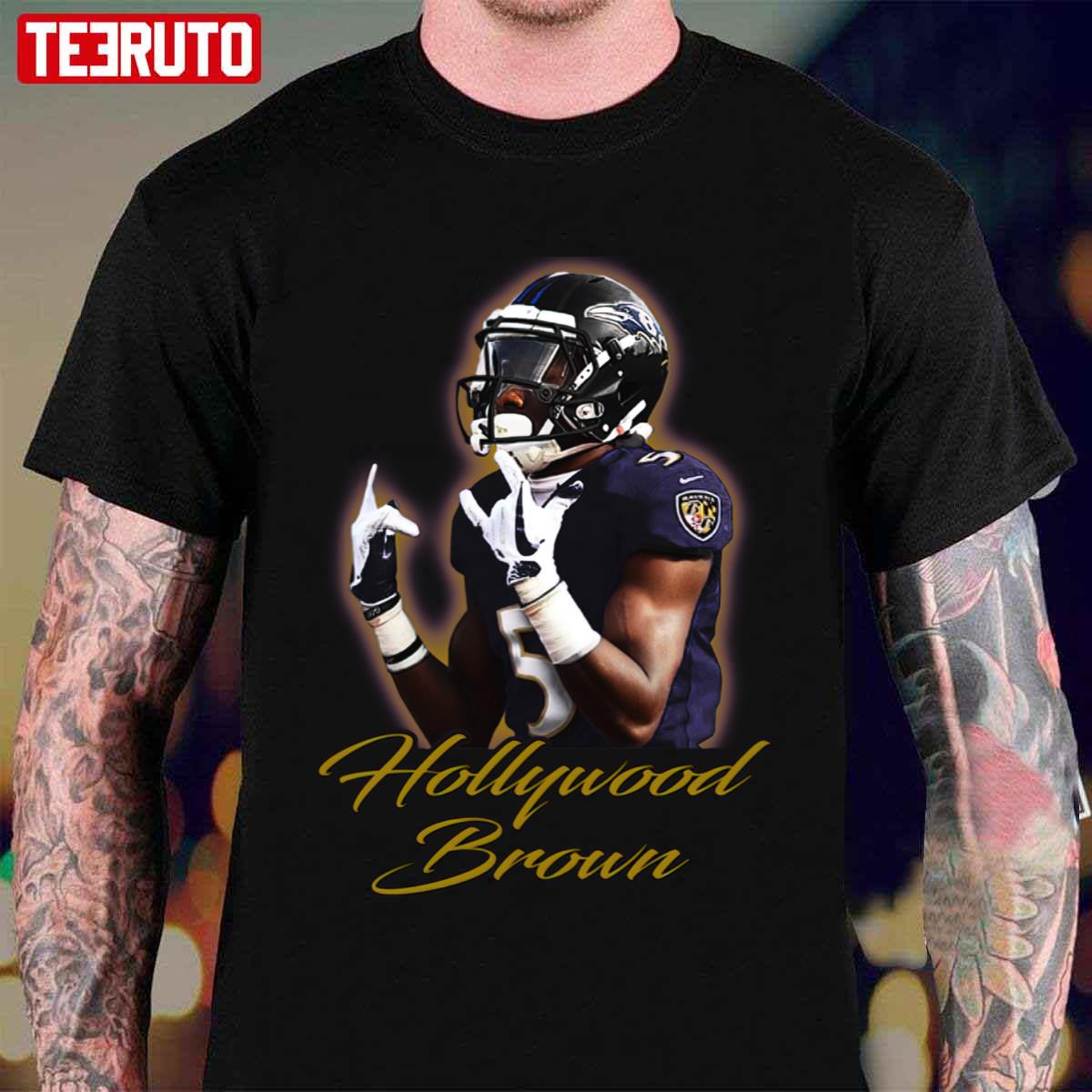 Marquise Brown Hollywood Brown Baltimore Football Fan Unisex T-Shirt