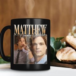 Matthew Gray Gubler Mug Dr. Spencer Reid Mug Criminal Minds Tv Series Mug Premium Sublime Ceramic Coffee Mug Black