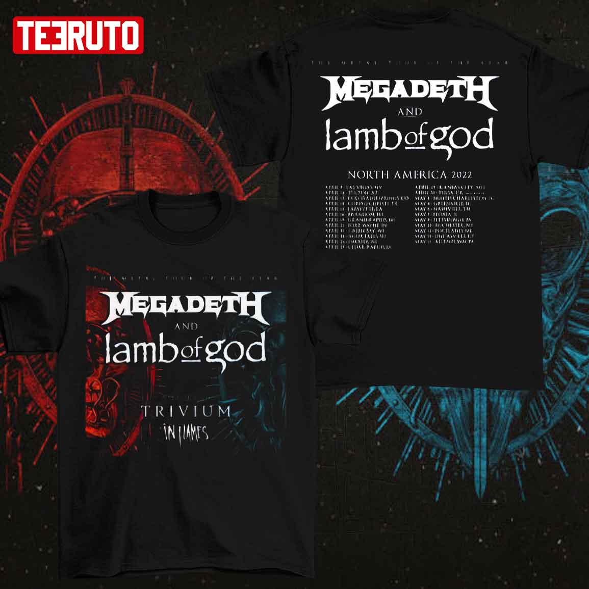 Megadeth And Lamb of God Plot 2022 Tour Unisex T-Shirt