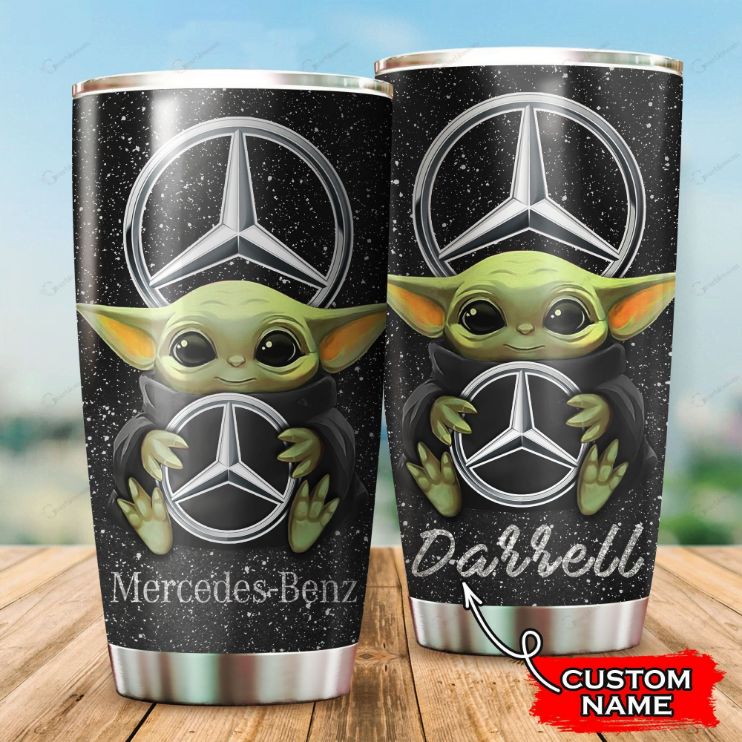 Mercedes-Benz Baby Yoda Custom Name 999 Tumbler