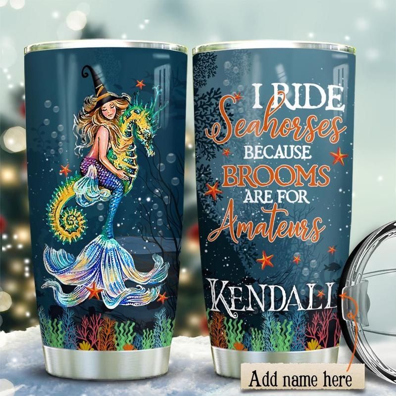 Mermaid Seahorse Stainless Steel Cup Tumbler