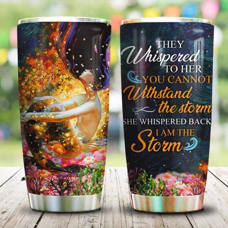 Mermaid Withstand The Storm Stainless Steel Cup Tumbler