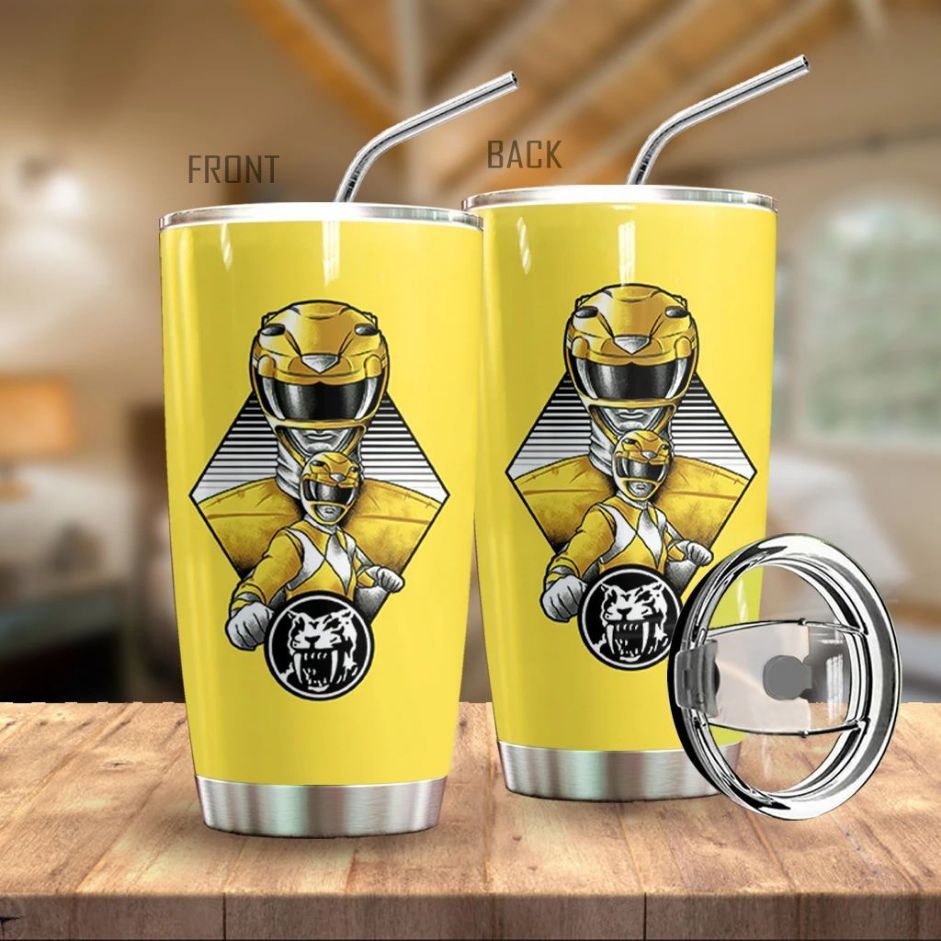 Mighty Morphin Power Rangers Yellow Ranger 54 Tumbler