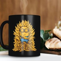 Minion On Banana Throne Game Of Thrones Mug Minion Lover Mug Game Of Thrones Premium Sublime Ceramic Coffee Mug Black